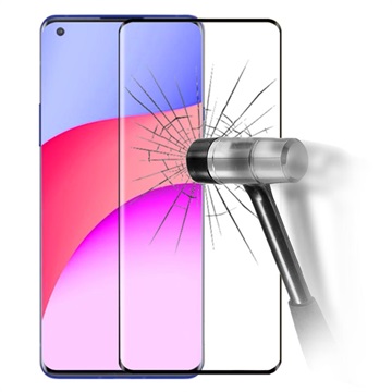 Full Cover OnePlus 8 Pro Glazen Screenprotector - 9H, 0.3mm - Zwart