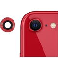 iPhone SE (2022)/SE (2020) Cameralens Beschermer Metaal & Gehard Glas - Rood