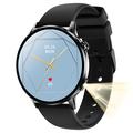 G34 1,32" AMOLED-smartwatch met Bluetooth-gesprekken, gezondheidsmonitoring en fitnesstracking - zwart