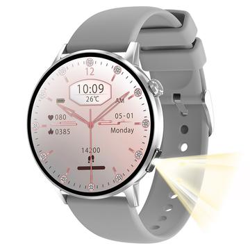 G34 1,32" AMOLED Smart Watch met Bluetooth-gesprekken, gezondheidsmonitoring en fitnesstracking - Grijs