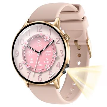 G34 1,32" AMOLED Smart Horloge met Bluetooth Gesprekken, Gezondheidsmonitoring & Fitnesstracking - Roze