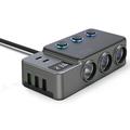 GC06 Krachtige Auto-oplader - 3 Stopcontacten, USB-A, PD USB-C - 120W
