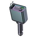 GC08A autolader met sfeerverlichting, spanningsweergave en dubbele, intrekbare Type-C kabels