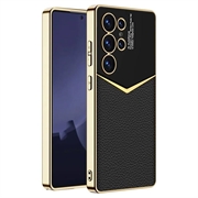 Samsung Galaxy S25 Ultra GKK Gegalvaniseerd Hybrid Hoesje - Zwart