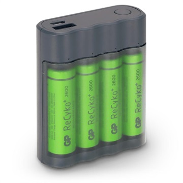GP Charge AnyWay AA/AAA USB Batterij Oplader & Powerbank