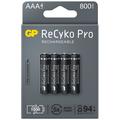 GP ReCyko Pro Oplaadbare AAA Batterijen 800mAh - 4 stuks.