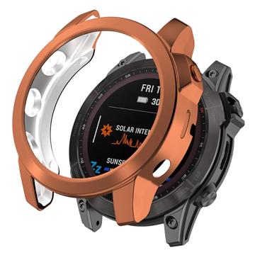 Garmin Fenix 7X/7X Solar Gegalvaniseerd TPU Hoesje - Rosé Goud