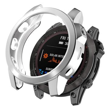 Garmin Fenix 7X/7X Solar Gegalvaniseerd TPU Hoesje - Zilver