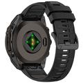 Garmin Fenix 8 Soft Siliconen Band - 51mm - Zwart Grijs