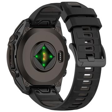 Garmin Fenix 8 Soft Siliconen Band - 51mm - Zwart Grijs