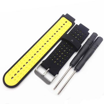 Garmin Forerunner 235/630/735 Dual-Color Siliconen Sportband - Zwart / Geel