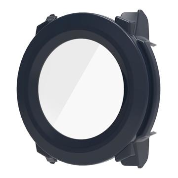 Garmin Instinct 3 Plastic Hoesje met Glazen Screenprotector - 50mm - Blauw
