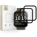 Garmin Venu X1 Tech-Protect Glas Flex+ Hybride Schermbeschermer - 2 stuks. - Zwarte rand
