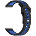 Garmin Vivoactive 6 Dual-Color Siliconen Sportband - Zwart / Blauw