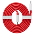 OnePlus Warp Charge USB Type-C Kabel 5481100047 - 1m (Geopende verpakking - Bulk) - Rood / Wit