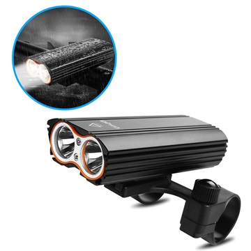 Giyo LR-Y2 Waterbestendig Fietskoplamp - 2x T6 LED - 1600Lm