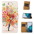 Glam Series Samsung Galaxy A14/A14 5G Portemonnee Hoesje - Bloeiende Boom / Kleurrijk