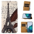 Glam Series Samsung Galaxy A14 Portemonnee Hoesje - Eiffeltoren