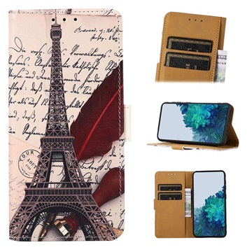 Glam Series Samsung Galaxy A73 5G Portemonnee Hoesje - Eiffeltoren