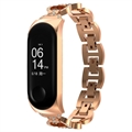Xiaomi Mi Band 5/6 Glam Roestvrij Staal Bandje - Rose Gold