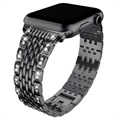 Apple Watch Series Sv Glam Bandje - 10/9/8/SE (2022)/7/SE/6/5/4/3/2/1 - 42mm/41mm/40mm/38mm Zwart