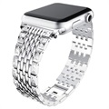 Apple Watch Series 9/8/SE (2022)/7/SE/6/5/4/3/2/1 Glam Bandje - 41mm/40mm/38mm - Zilver