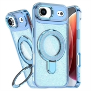 iPhone Air Glitter Hybride Hoesje met Kickstand - MagSafe compatibel - Blauw