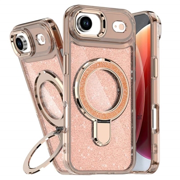 iPhone Air Glitter Hybride Hoesje met Kickstand - MagSafe compatibel - Woestijngoud