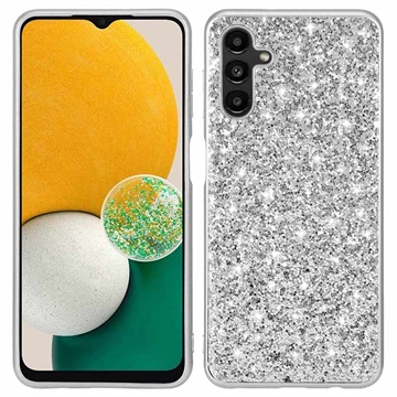 Glitter Series Samsung Galaxy A13 5G Hybrid Hoesje - Zilver