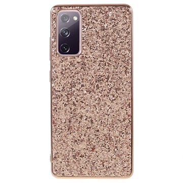 Glitter Series Samsung Galaxy S20 FE Hybrid Hoesje - Rose Gold