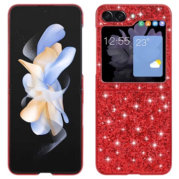Samsung Galaxy Z Flip5 Glitter Series Hybrid Hoesje - Rood
