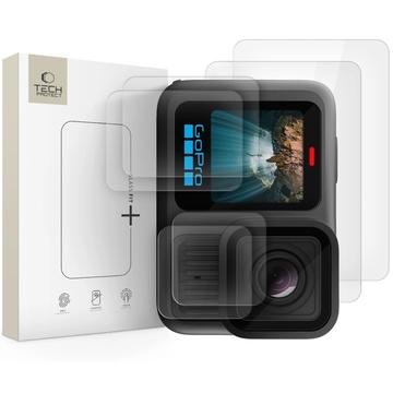 GoPro Hero 13 Tech-Protect Glass Fit+ Glazen Screenprotector - 6 st. - Doorzichtig