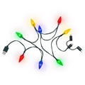 Goobay Oplaadkabel met Kerstverlichting - USB-C, MicroUSB, Lightning