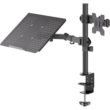 Goobay-monitorhouder met laptoparm - voor monitoren van 17-27" en laptops van 10-15.6"