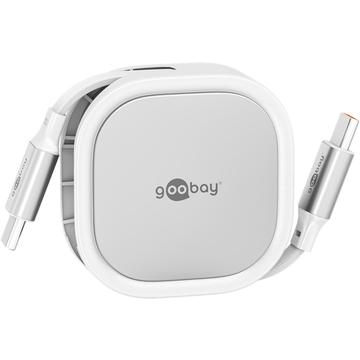 Goobay Intrekbare USB-C Kabel - 1m, 15W - Wit
