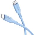 Goobay USB-C Siliconen Kabel - 1.5m, 60W - Blauw
