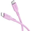 Goobay USB-C Siliconen Kabel - 1.5m, 60W - Roze