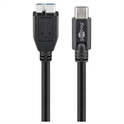 Goobay USB-C naar Micro-B-kabel - 1m - zwart