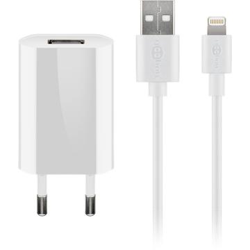 Goobay USB-oplader met Lightning-kabel - MFi gecertificeerd - Wit