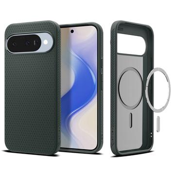 Google Pixel 10/10 Pro Spigen Liquid Air Mag MagSafe TPU-Hoesje - Afgrond Groen