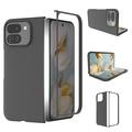 Google Pixel 10 Pro Fold Geruberiseerd Kunststof Hoesje - Zwart