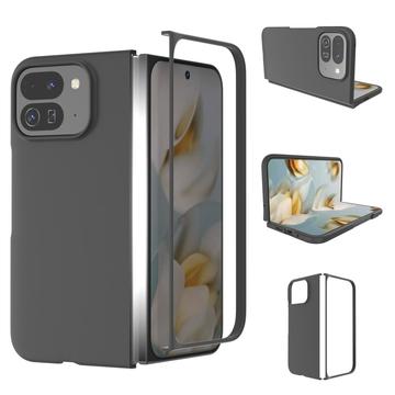 Google Pixel 10 Pro Fold Geruberiseerd Kunststof Hoesje - Zwart