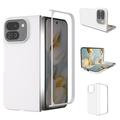 Google Pixel 10 Pro Fold Geruberiseerd Kunststof Hoesje - Wit
