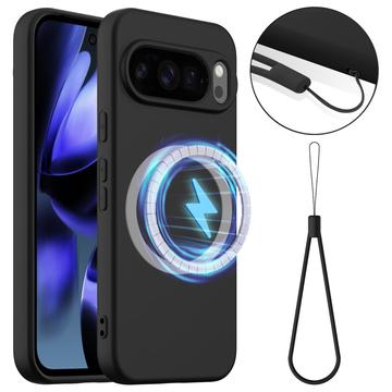 Google Pixel 10 Pro XL Liquid Siliconen Hoesje - MagSafe Compatibel - Zwart