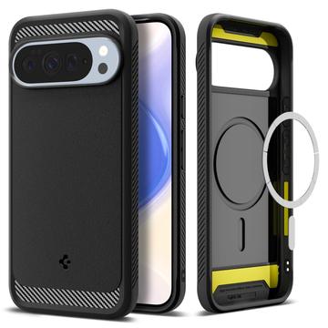 Google Pixel 10 Pro XL Spigen Rugged Armor Mag TPU Hoesje - Zwart