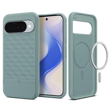 Google Pixel 10/10 Pro Spigen Parallax Mag Hybride Hoesje - Saliegroen