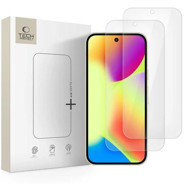 Google Pixel 9/9 Pro/10/10 Pro Tech-Protect Glass Fit+ Glazen Screenprotector - 2 st. - Doorzichtig