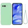 Google Pixel 10a Vloeibare siliconen hoesje met polsbandje - Groen