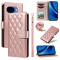 Google Pixel 10a Luxe Gewatteerd Portemonnee Hoesje - Roségoud
