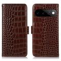 Google Pixel 11 Pro Crocodile Series Wallet Leren Hoesje met RFID - Bruin